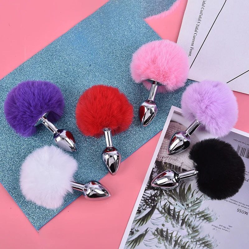 Rabbit tail anal butt plug